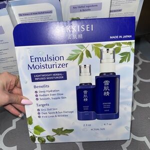 Sekkisei Emulsion Moisturizer Duo | Herbal Hydration | 4.7oz + 2.3oz | New